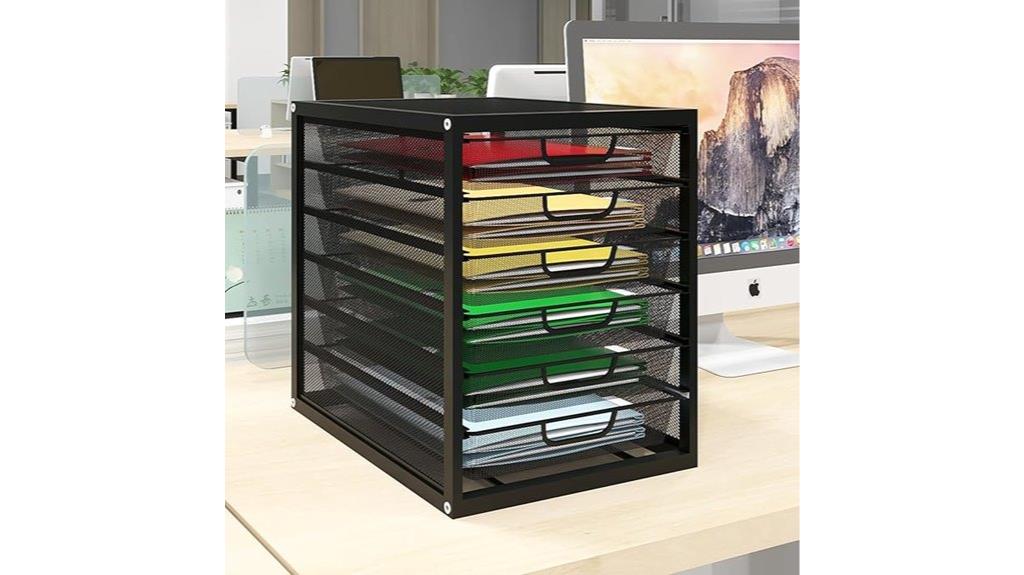 mesh desk organizer with drawers
