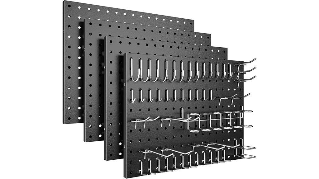 metal pegboard wall organizer