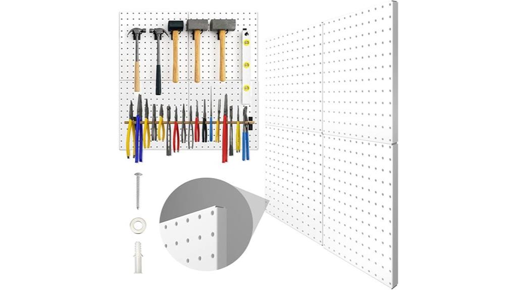 metal pegboard wall panels