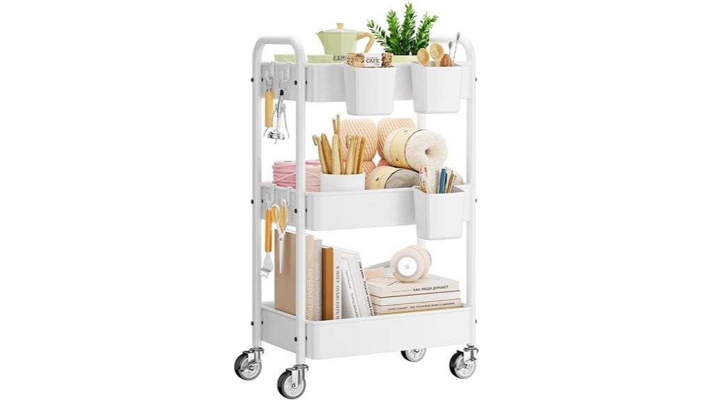 metal rolling storage cart
