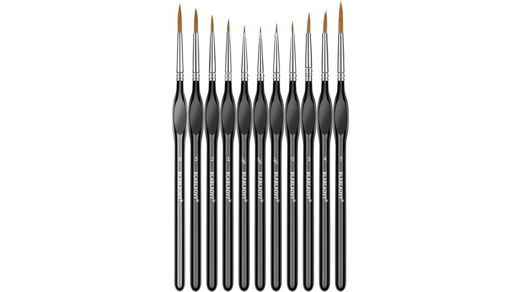 miniature art brush set