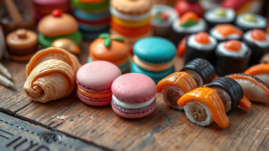 miniature colorful detailed sculptures