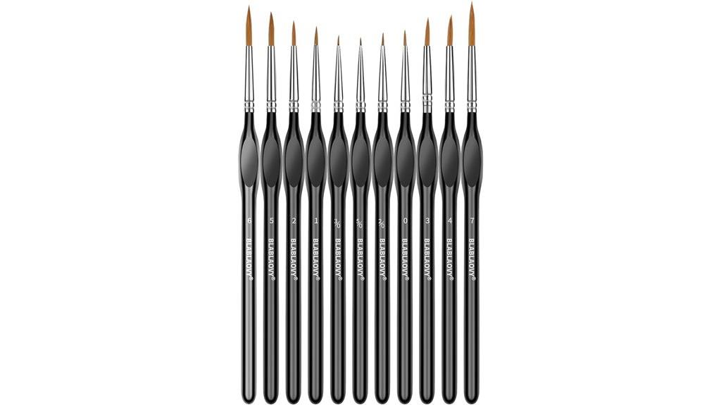 miniature detail paint brushes
