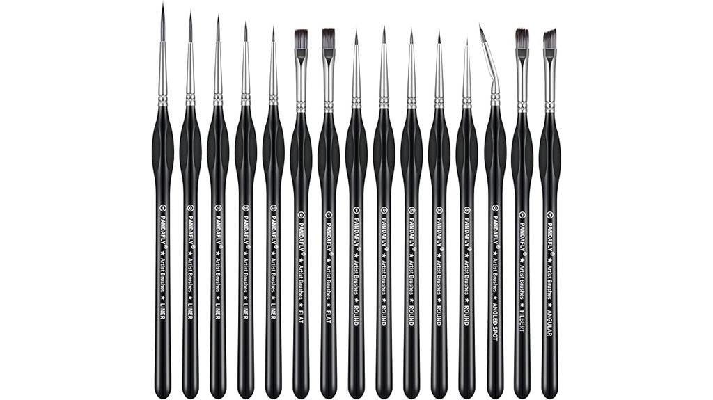 miniature fine detail brushes
