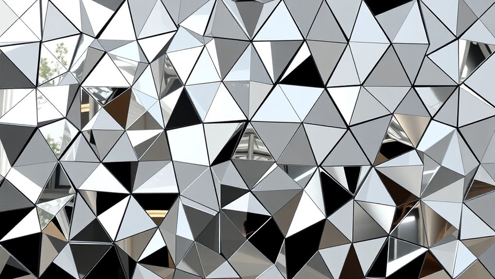 modern geometric mirror decor