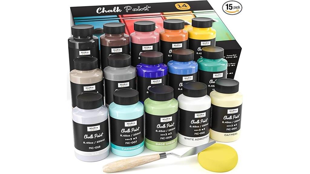 multi color chalk paint set