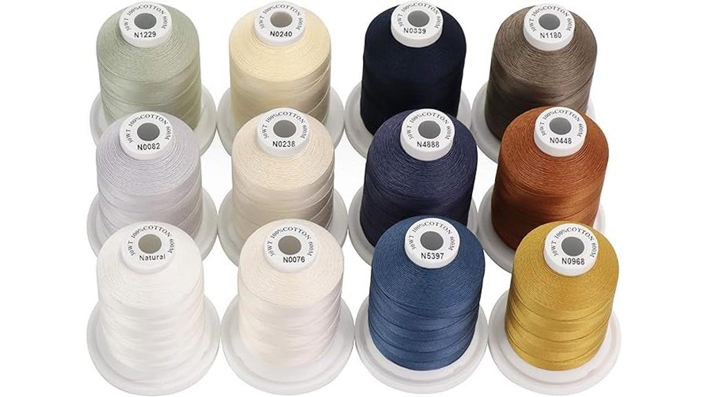 multi color cotton thread spools