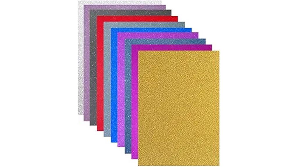 multi color glitter cardstock