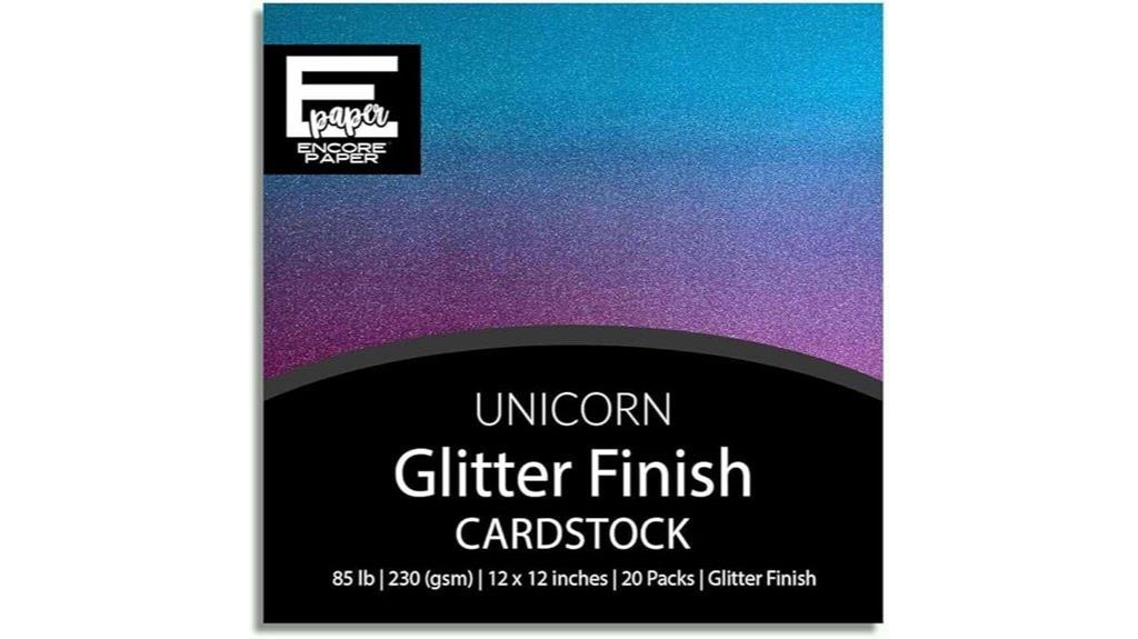 multicolor glitter cardstock pack