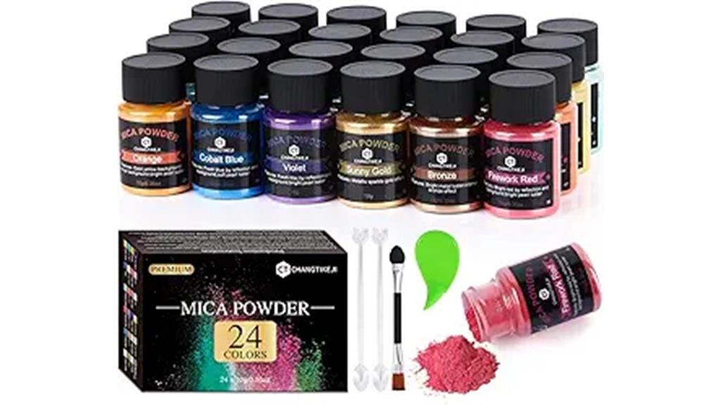 multicolor mica powder set