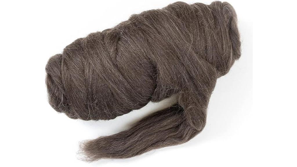 natural wool roving 1 lb