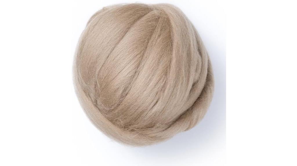 natural wool roving 8 oz