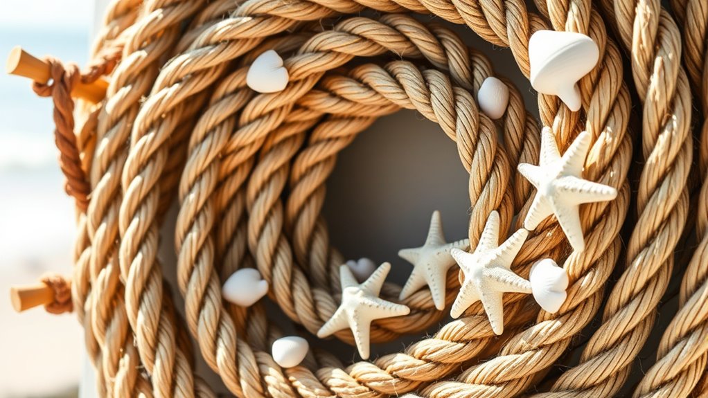 nautical shell wreath craft