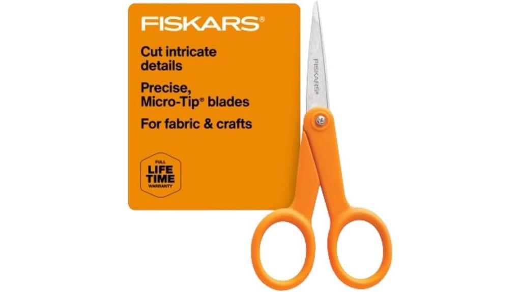 orange handle fabric scissors