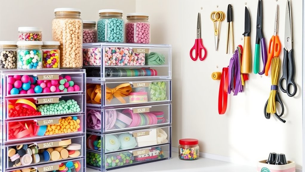 organize and label supplies