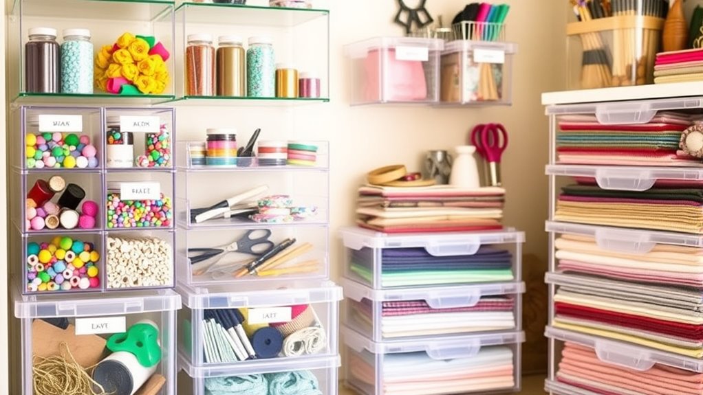 organize craft supplies efficiently
