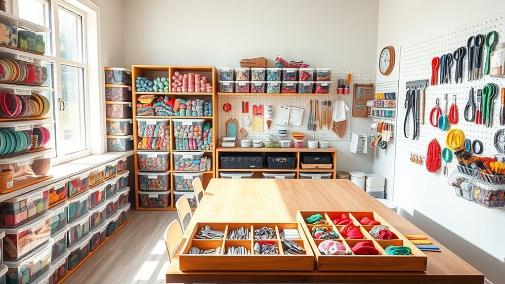 organize supplies and space