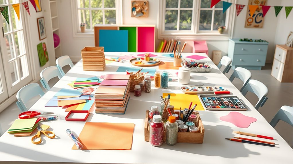 organized accessible crafting spaces