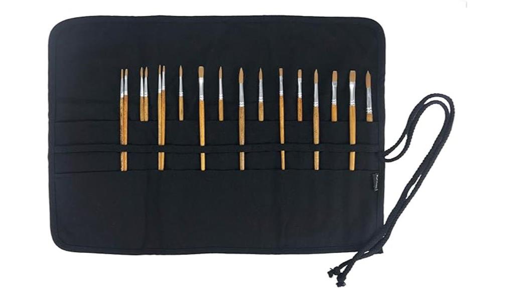 paintbrush holder canvas roll