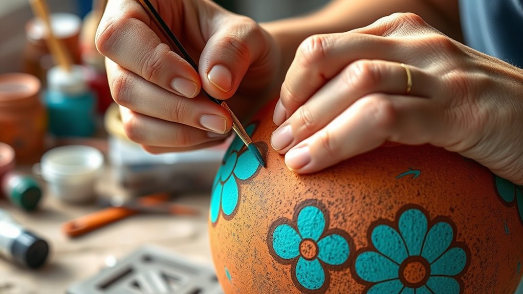 painting terracotta pots professionally