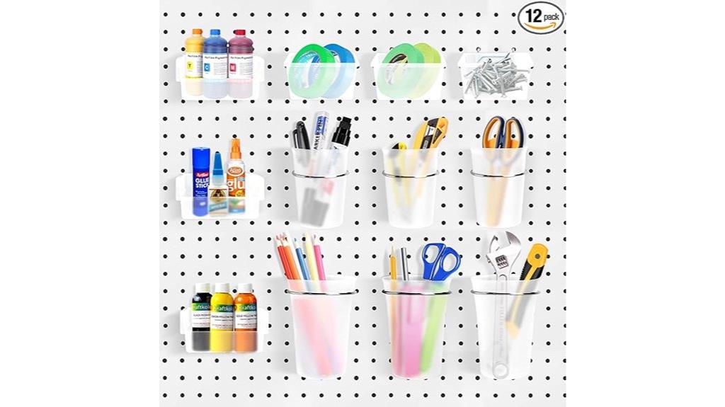 pegboard bins with hooks