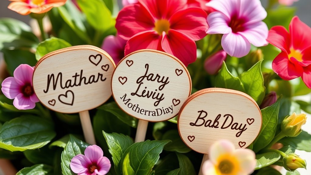 personalized eco friendly garden markers