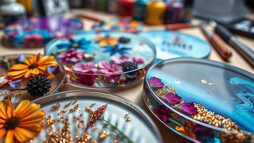 personalized epoxy resin coasters
