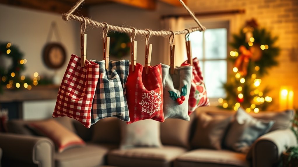 personalized festive hanging calendar