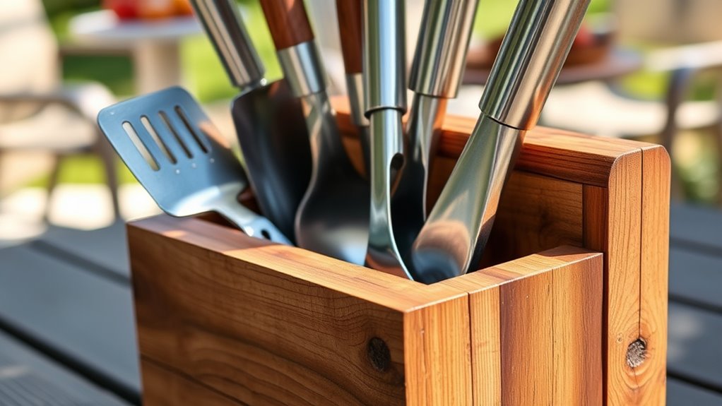 personalized grilling tools organizer