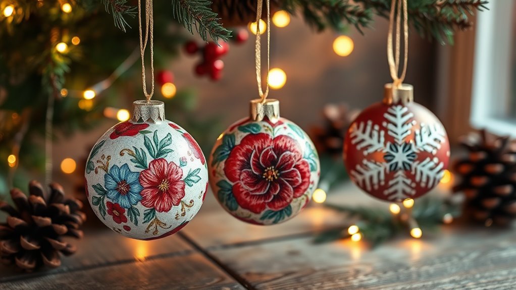 personalized hand painted holiday ornaments