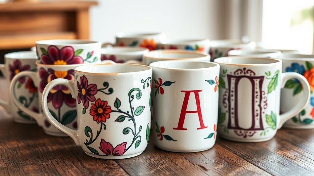 personalized hand painted mugs