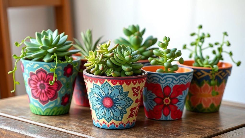 personalized hand painted pots