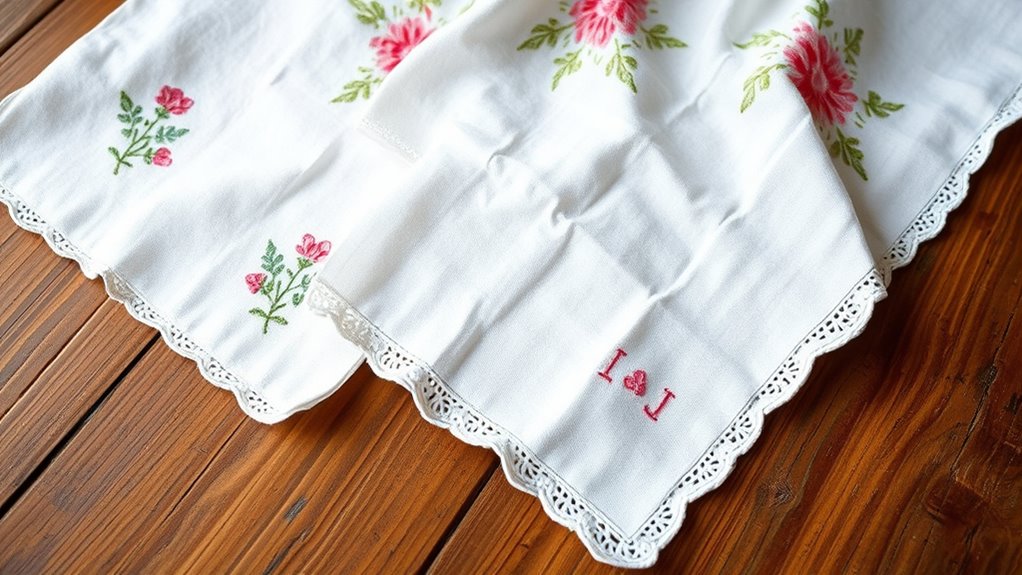 personalized handmade embroidered towels