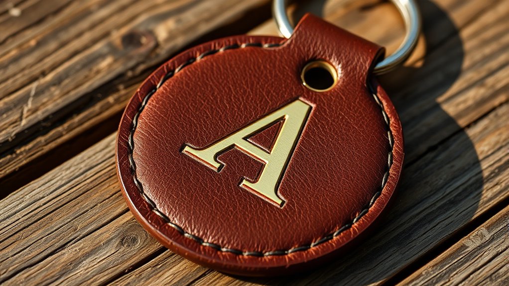 personalized leather keychain crafting