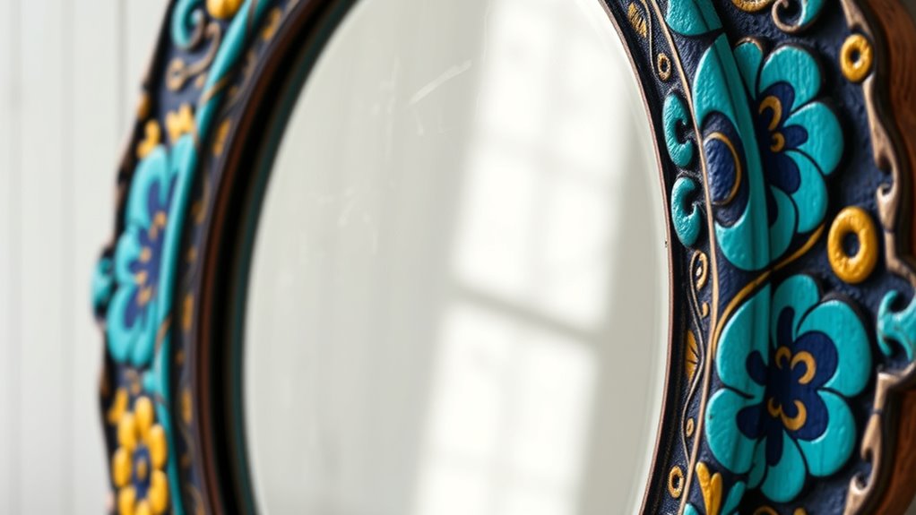 personalized painted mirror decor