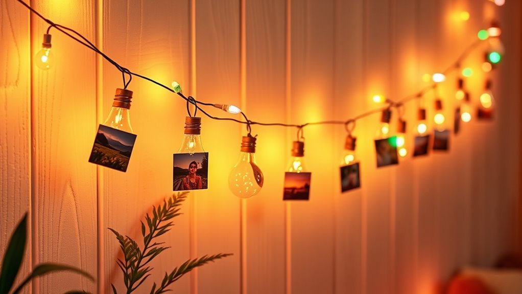 personalized photo string lights