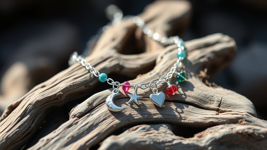 personalized summer charm anklet