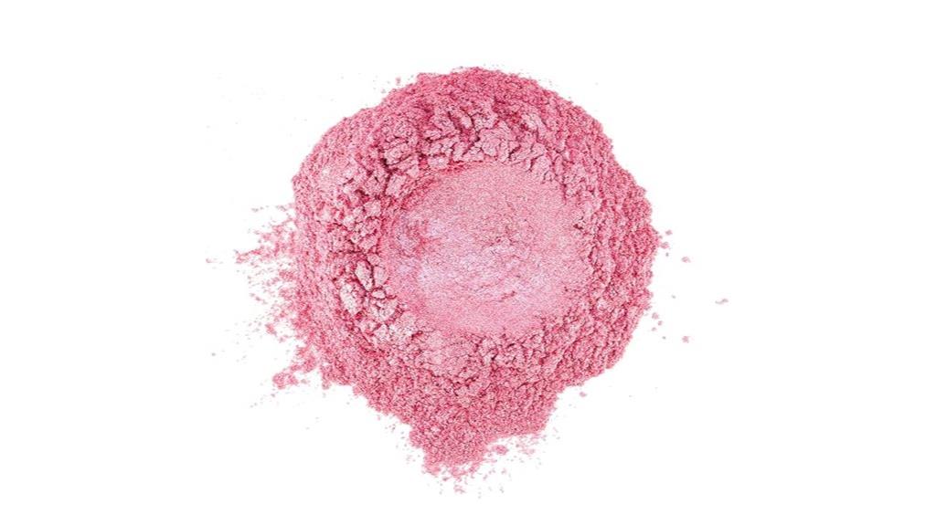 pink cosmetic mica powder