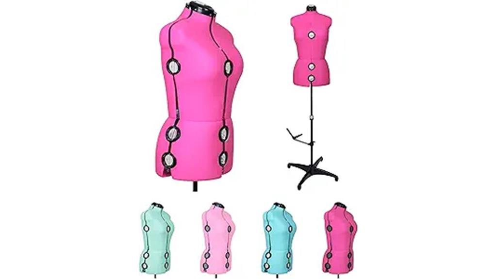 pink female dress form