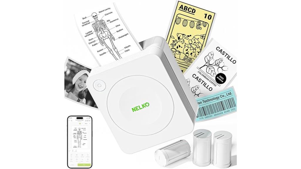 portable bluetooth sticker printer