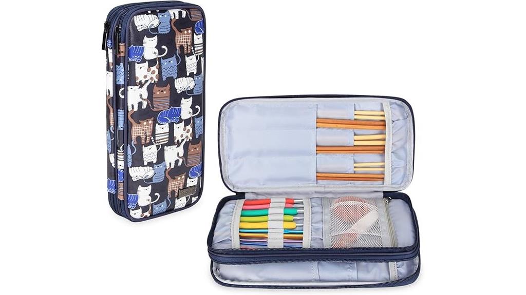 portable knitting needle organizer