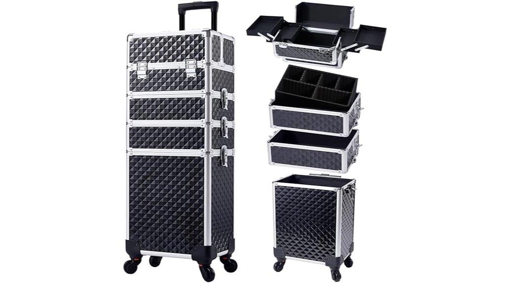 portable makeup train case