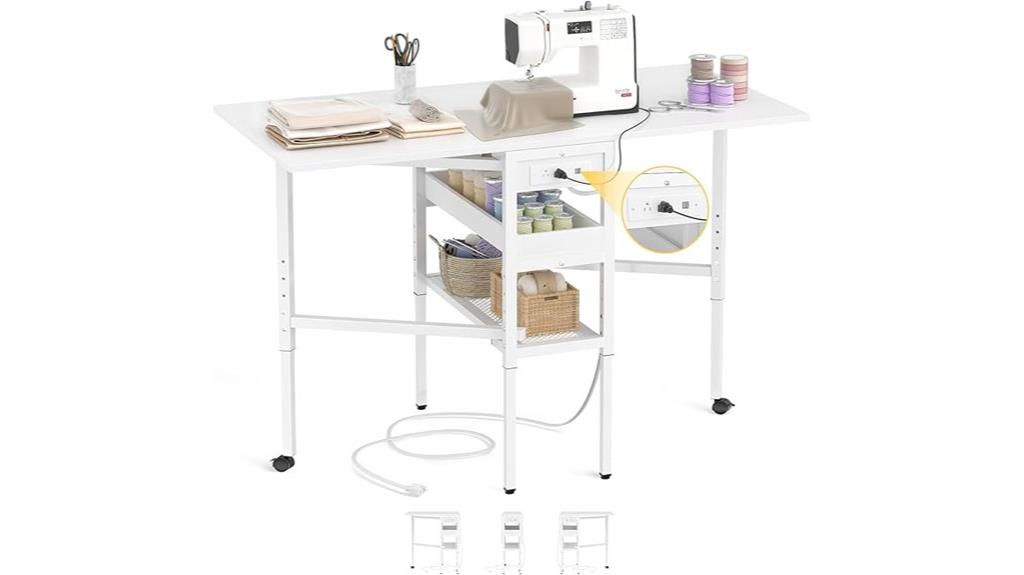 portable sewing table with charging