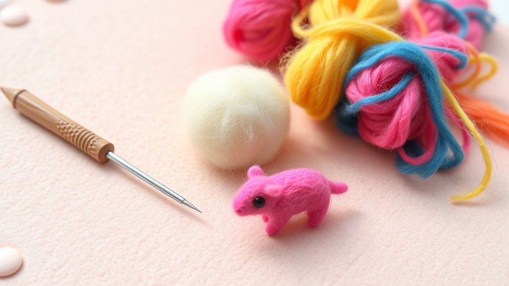 practice simple needle felting projects