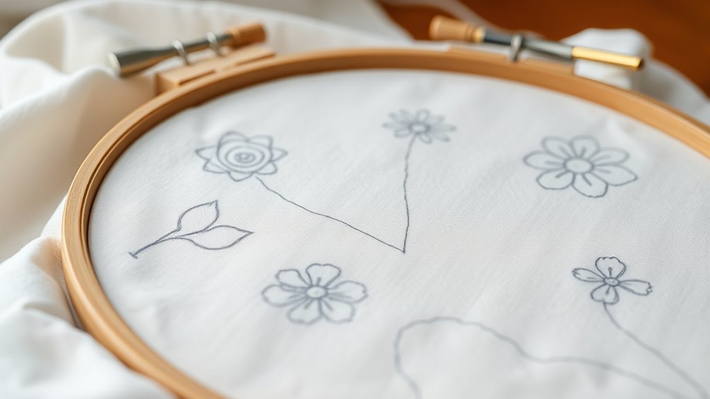prepare fabric for embroidery