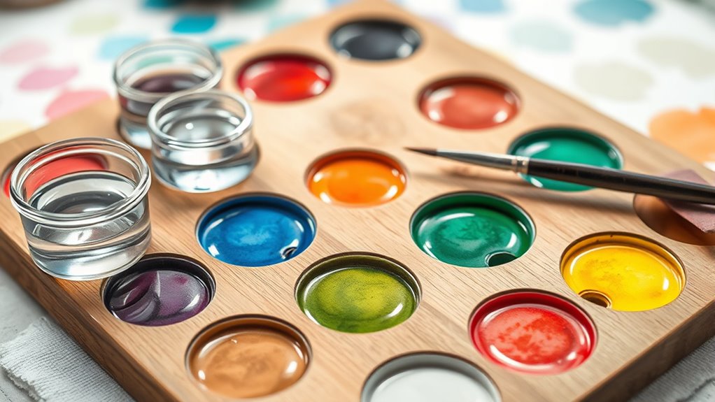 prepare paints and palette