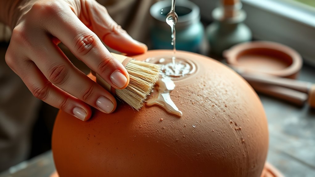 prepare terracotta surface thoroughly