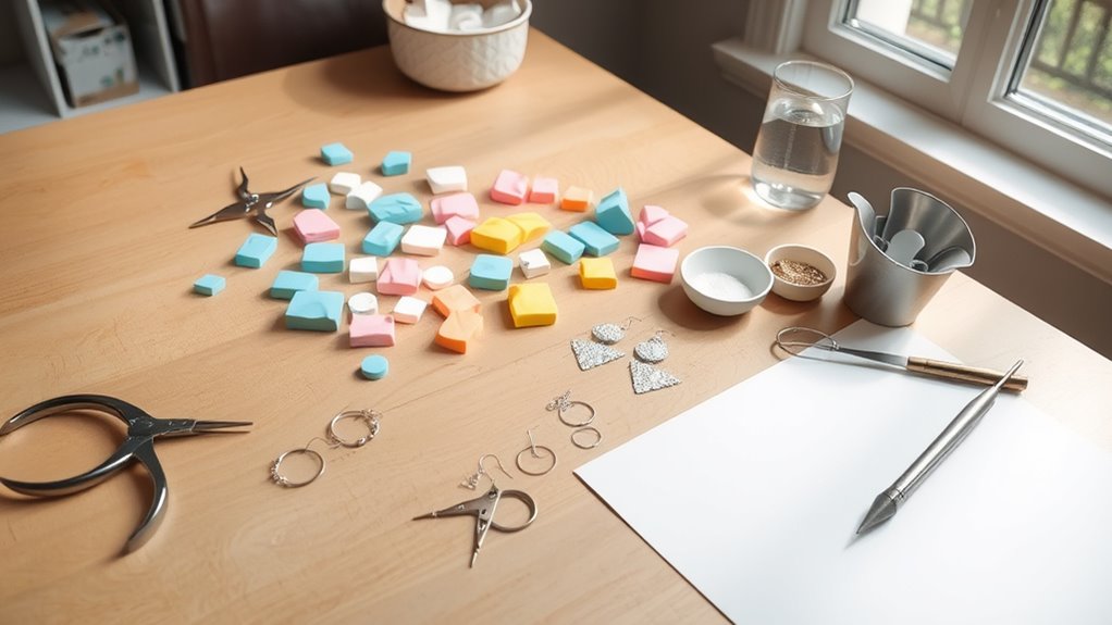 prepare workspace and supplies