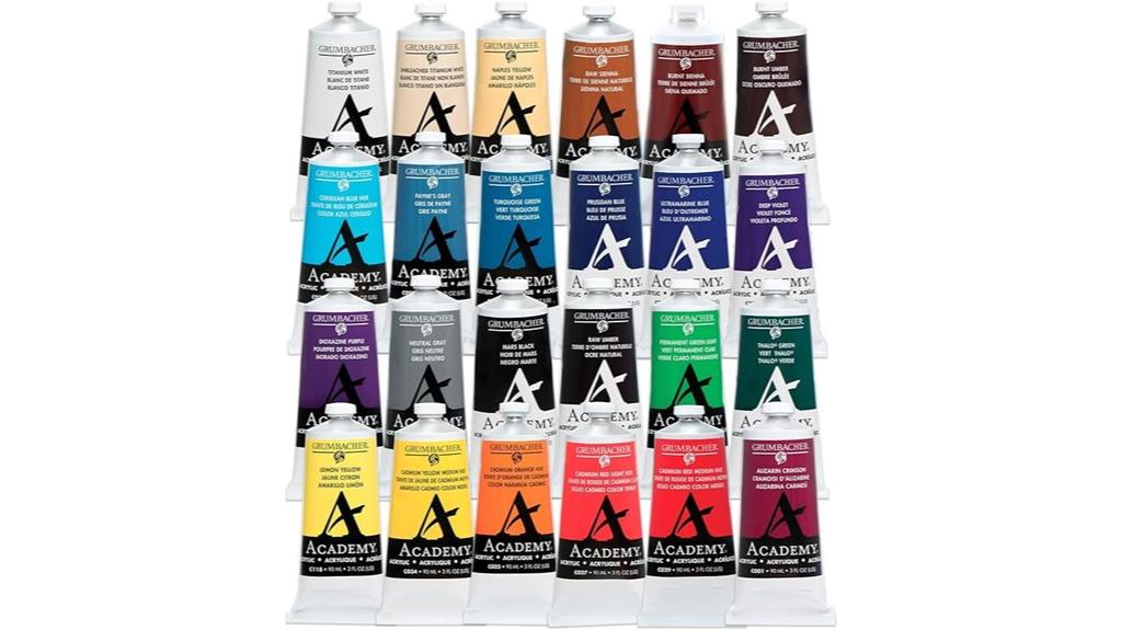 professional acrylic paint set