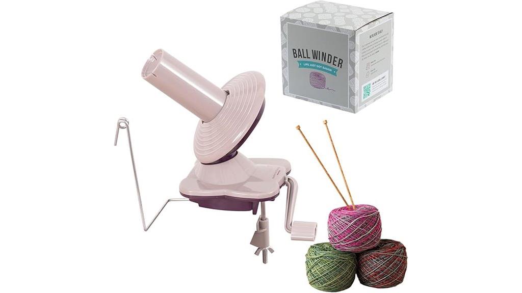 purple hand operated winder